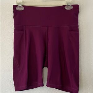 Old Navy Women's High-Rise Bike Shorts in Plum